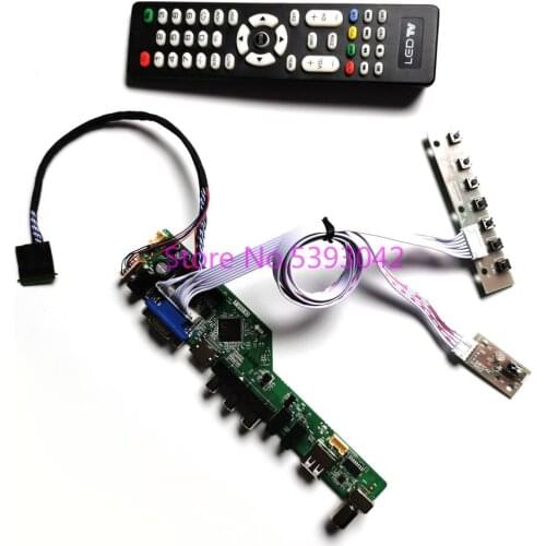 KIT for LP140WH2 (TL)(P1)/(TL)(M1)/(TL)(M2)/(TL)(N1)/(TL)(N2) Remote LVDS 1366*768 40-Pin USB AV LCD TV control drive board