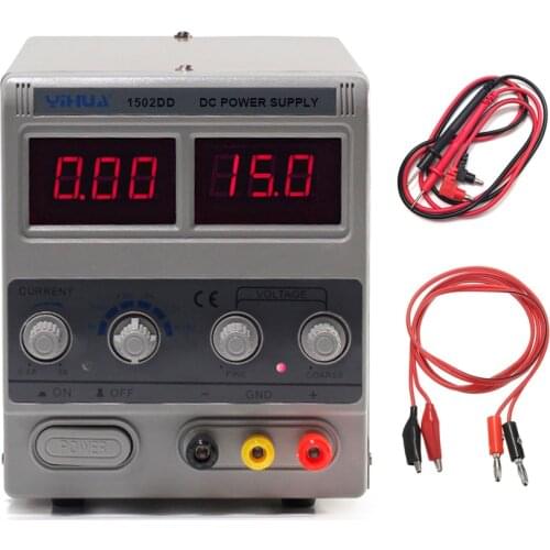 YIHUA 1502DD Mini Laboratory Power Supply Adjustable Digital For Phone Repair 15V 2A Voltage Regulator Switching DC Power Supply
