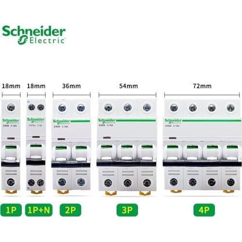 Schneider electric Mini Circuit Breaker iC65N 1p 2p 3p 4p C type 1A 2A 4A 6A 10A 16A 20A 25A 32A 40A 50A 63A Circuit Breaker MCB