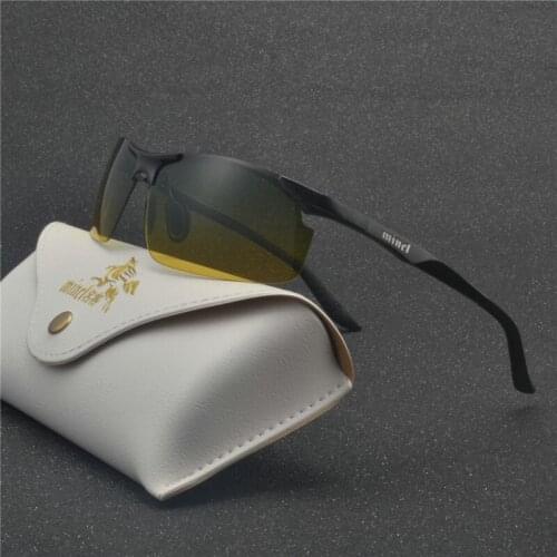 2019 Day & Night Vision Driving Polarized Sunglasses mens Driving Glasses Anti-glare aluminum magnesium alloy glasses NX