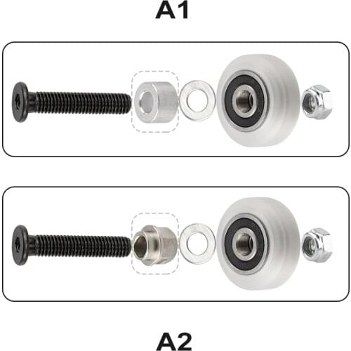 1Set Strong Solid V wheel Kit for Openbuilds V-Slot rail,OX CNC, solid wheel Linear Extrusion 3D Printer RepRap CNC