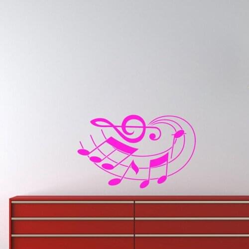 Music Note Wall Sticker Home Decor Vinyl Wall Decal Art Mural Kids Children Room Decoration Nursery Wallpaper Poster