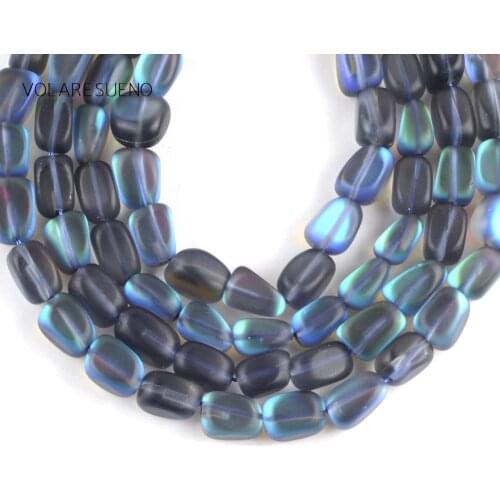 Dull Polish Matte Grey Moonstone Natural Stone Irregular Beads For Jewelry Making Spacer Loose Beads Diy Bracelet Jewellery 15"