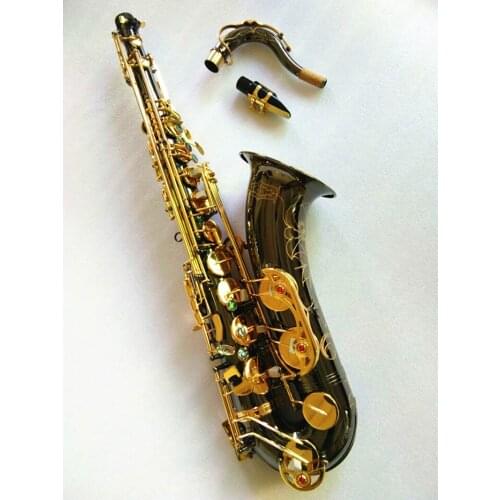 New Tenor Saxophone Black nickel gold High Quality Sax B flat tenor saxophone playing professionally paragraph Music Saxophone
