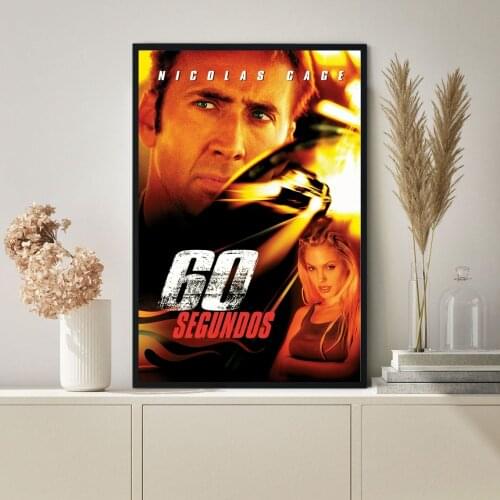 Gone in Sixty Seconds Official Movie Poster Classic Vintage Hot Sale Canvas Poster Wall Painting Home Decoration (No Frame)