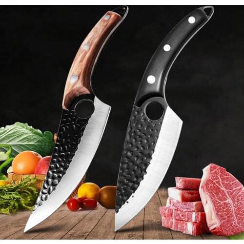 5.5" Meat Cleaver Hunting Knife Handmade Forged Boning Knife Serbian Chef Knife Stainless Steel Kitchen Knife Butcher Fish Knife