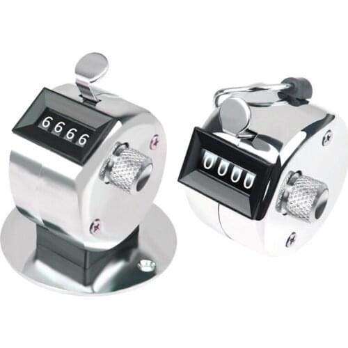 Portable 4 Digit Number Handheld Tally Counter Mini Mechanical Digital Counting Hand Click Golf Clicker