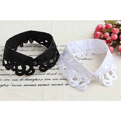 Unisex Women Detachable Lapel Shirt Fake False Collar Choker Necklace New Adjustable Elastic Detachable Fake Collar Female