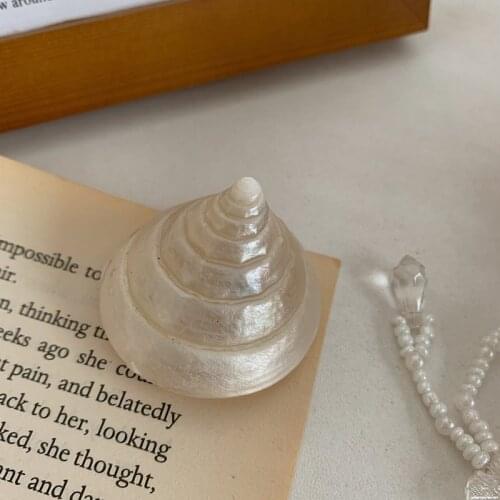 CuteLife Nordic Jewelry Natural Shell Home Decoration Beach Wedding Accessories Shell Aquarium Ornament Fish Tank Shell Necklace
