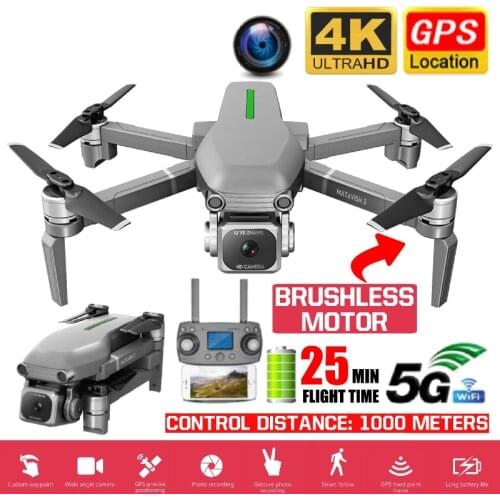 MATAVISH 3 GPS Drone 4K HD Camera 5G WIFI FPV 1KM x50 ZOOM Brushless Foldable Quadcopter RC Drones Distance 25 Minutes
