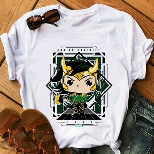Loki God of Mischief Funny T Shirt Men Women Unisex Cool Disney Anime T-shirt Marvel Super Hero Tshirt Graphic Tops Male Female
