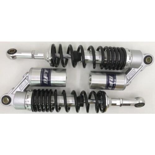 Universal 1 Pair 360mm New Motorcycle Rear Air Shock Absorber Suspension 7mm spring for honda yamaha suzuki Black and silver