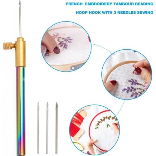 Beading Crochet Hook Sewing Accessories Tool Kit Sewing Hand Crochet Hook Set Kit Embroidery Glitter Needles