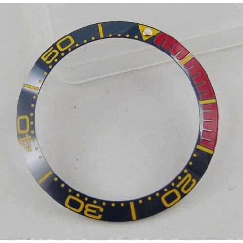 High Quality Blue Watch Bezel with White Insert Luminous Dot Fit Automatic Men Watch