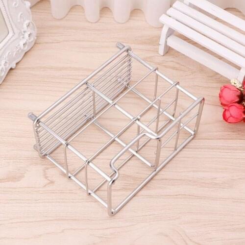 Toothbrush Holder Toiletries Organizer Toothpaste Stand Storage Rack Stainless Steel Bathroom Caddy For Kitchen Household C1FF