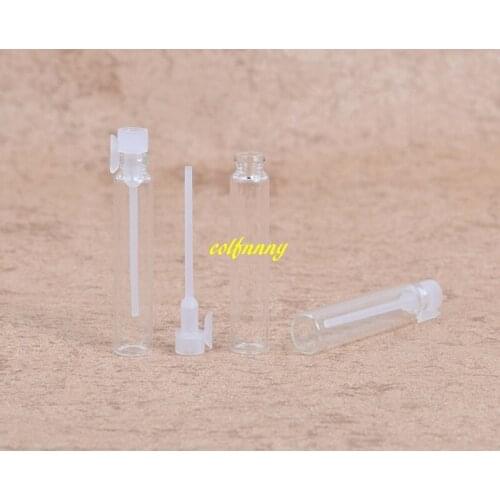 1000pcs/lot 1ml Clear Glass Perfume Small Sample Vials Perfume Bottle Empty Liquid Fragrance Test Tube Trial Bottle