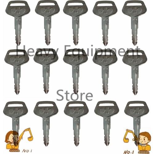 15Pcs 787 Heavy Equipment key For Caterpillar Komatsu Hitachi John Deere Forklift Backhoe Excavat Trackor