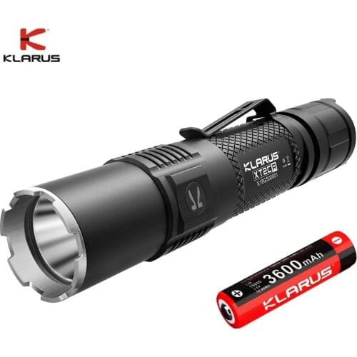 2020 KLARUS XT2CR Rechargeable LED Flashlight CREE XHP35 HD E4 Powerful Police Flashlight 1600 LM with 18650 Battery for Hiking