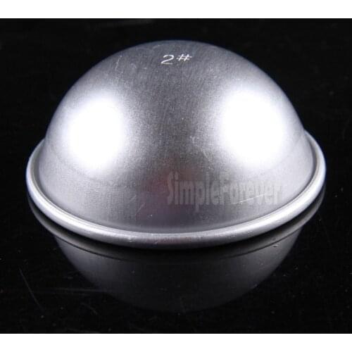 300pcs 3 Sizes S M L DIY Fashion 3D Aluminum Alloy Ball Sphere Bath Bomb Mold Cake Pan Tin Baking Pastry Mould