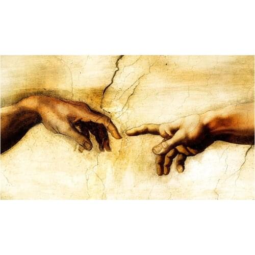 Abstract Hand Finger To Finger Painting Printed on Canvas Posters And Prints Wall Art Picture For Living Room Cuadros Home Decor