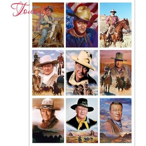 TOUOILP 2019 5d Diy Diamond Painting John Wayne Cross Stitch Wall Home Decoration Sticker diy Diamond Embroidery Diamond Crafts