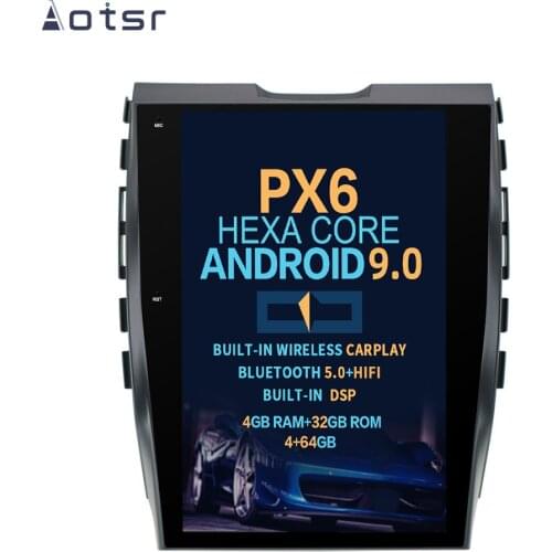 Aotsr Tesla 12.1“ Vertical screen Android 9.0 Car DVD Multimedia player GPS Navigation For Ford Edge 2015-2018 built-in carplay