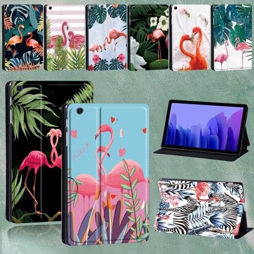 Tablet Cover for Samsung Galaxy Tab A7 10.4 Inch 2020 Cover for Tab A7 SM-T500 SM-T505 Flamingo Pattern Protective Case + Pen
