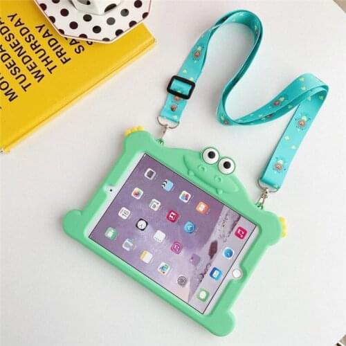 Kids Cute Cartoon Cover for iPad 9.7 2017 2018 Pro 9.7'' Air 1 2 Soft Silicone Stand Cover Case Funda Case for iPad 10.2 2019