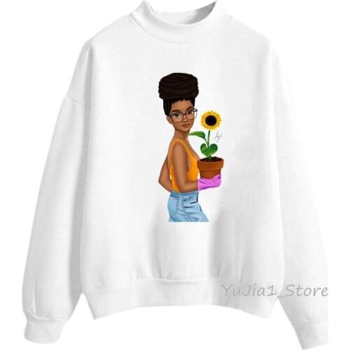 Black Girl Tribe Hoodie Melanin Poppin Print Women’s Sweatshirt Autumn Winter Streetwear Thick Hoody Graphic Tumblr Clothes