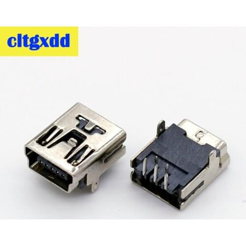 Cltgxdd Mini USB Female Connector Mini USB 2.0 Power Jack Connector B type 5pin 2Feet for MP3/MP4/GPS/radio/Electric toy/PCB