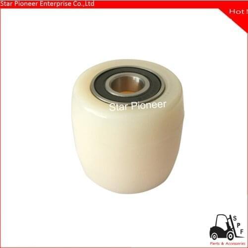 Hydraulic pallet truck wheels hand pallet truck wheel 70x80mm White Nylon with bearings 6204