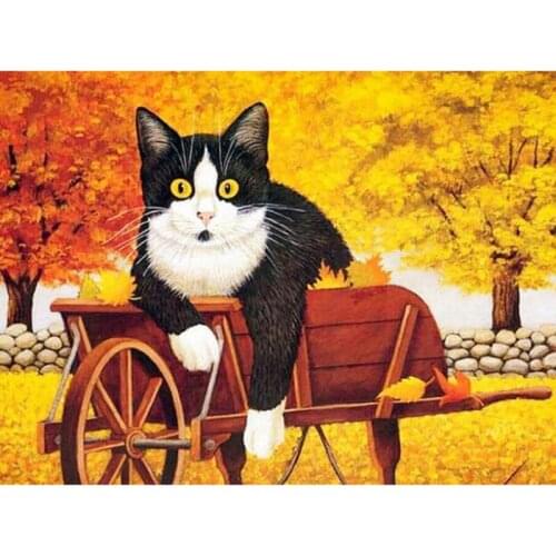 Kexinzu Full Square/Round 5D Diy Diamond Painting Cross Stitch "Animal Cat " Diamond 3D Embroidery Mosaic Home Crafts
