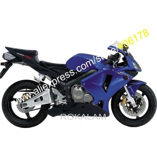 For Honda CBR-600 600RR CBR600RR 03 04 CBR600 RR F5 CBR600F5 2003 2004 Blue Black ABS Fairings Kit (Injection Molding)
