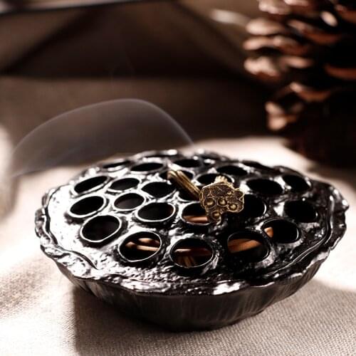 Lotus Seedpod Incense Burner Antique Tea Ceremony Taoist Incense Utensils Incense Coil Incense Holder Sandalwood Incense Burner
