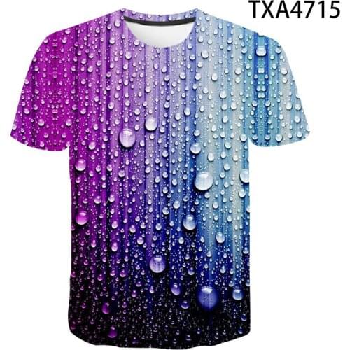 Water Drop 2020 Summer 3D T shirt Casual Boy Girl Kids Fashion Streetwear Men Women Children Printed T-shirt Cool Tops Tee