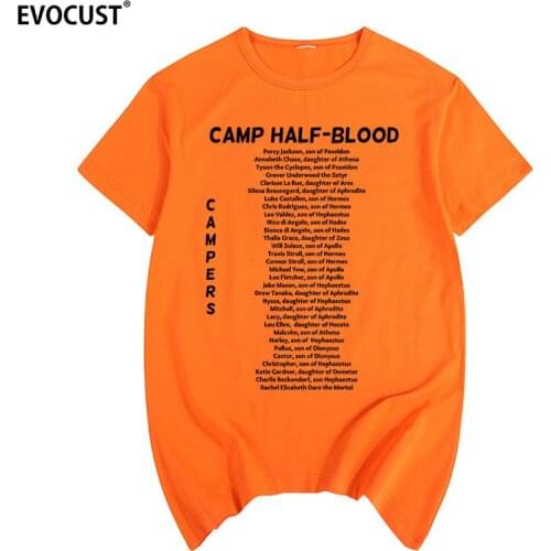 Camp half blood campers Percy Jackson Funny Long Island Sound Summer T-shirt Cotton Men T shirt New women TEE fashion Casual