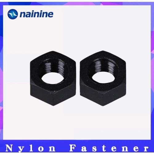 [M2-M20] Hexagon Plastic Nuts Black Nylon Hex Nut DIN934