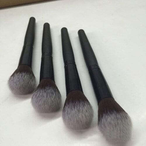 Mayitr 1pc Wooden Handle Pro Blush Brush Black Powder Foundation Brush Makeup Brushes for Comestic Tool