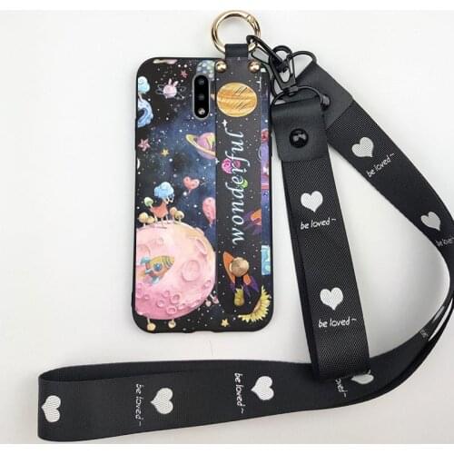 Fashion Design Waterproof TPU Wrist Strap Anti-dust For Woman Cartoon Cute Phone Case For Nokia 2.3