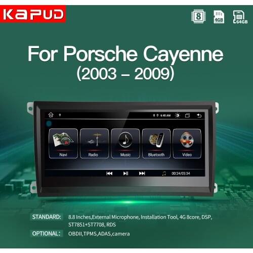 Kapud 8.8" 4G LTE Android 10.0 Navigation For Porsche Cayenne 2003-2009 Car Stereo Multimedia Player Audio GPS Radio No DVD WIFI
