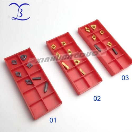 Insert 7pcs/set for 8mm 10mm Titanium indexable carbide cuter tool set, 7pcs/kit wholesale for stainless steel Copper aluminum