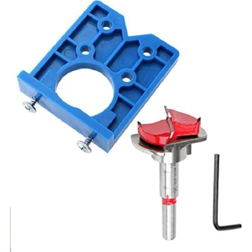 Hinge Hole Drilling Guide Locator Hinge Drilling Jig Drill Bits Woodworking Door Hole Opener Cabinet Accessories Tool 35mm