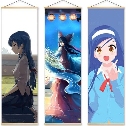 Wall Art Canvas Quintessential Quintuplets Pictures Modern Painting Print Poster Solid Wood Hanging Scrolls Animation Home Decor