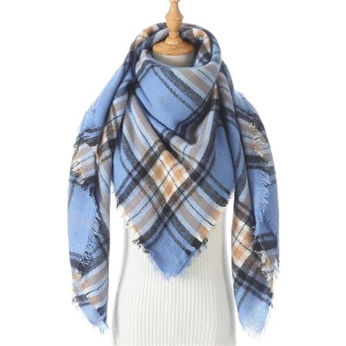 2021 New Design Brand Women Scarf Fashion Plaid Winter Cashmere Scarves Lady Pashmina Shawl Wraps Neck Warm Bandana Foulard