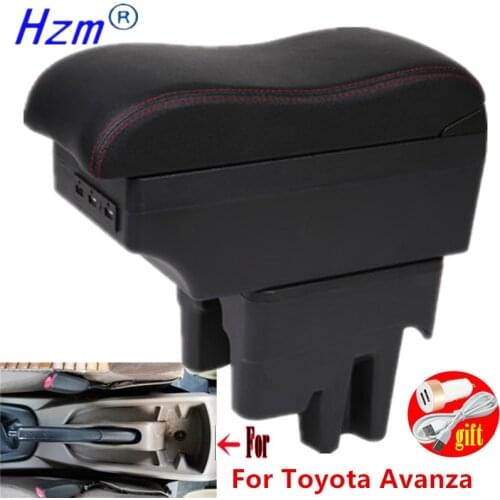 For Toyota Avanza Armrest Box For Toyota Avanza Center Console Modification Accessories Cup Holder Large Space USB Interface