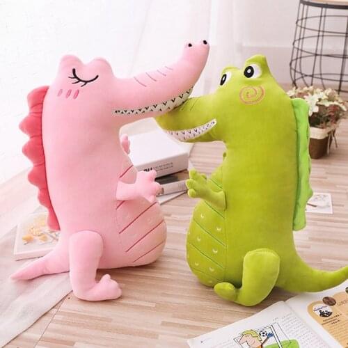 1pc 40cm/60cm Cute Crocodile Plush Pillow Soft Creative Cartoon Animal Crocodile Stuffed Toys Home Decoration Doll Chair Cushion