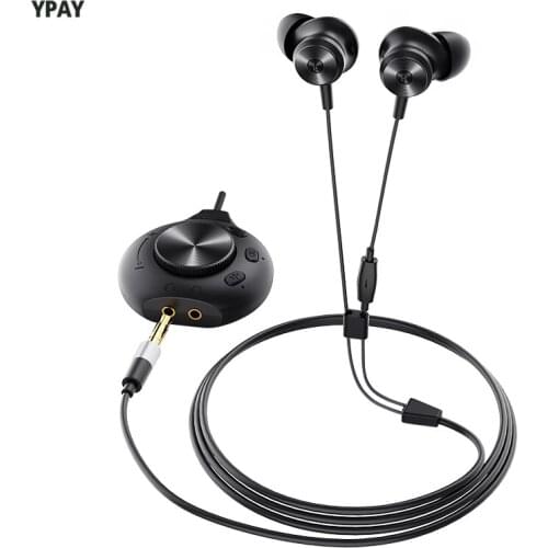 Wired earphone 7.1 virtual sound card HIFI stereo headset built-in microphone magnetic headset for phone PC
