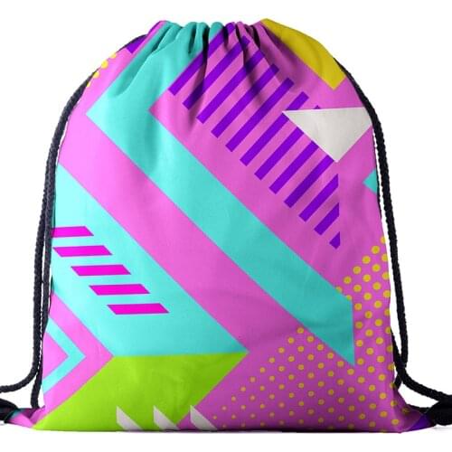 Backpack drawstring BAGS drawstring fashion printing travel softback men bags unisex Womens shoulder bag knapsack Geography new