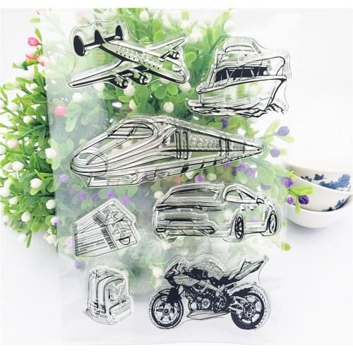 Hot sale Train plane Transparent Clear Stamps / Silicone Seals Roller Stamp for DIY scrapbooking photo album/Card Making