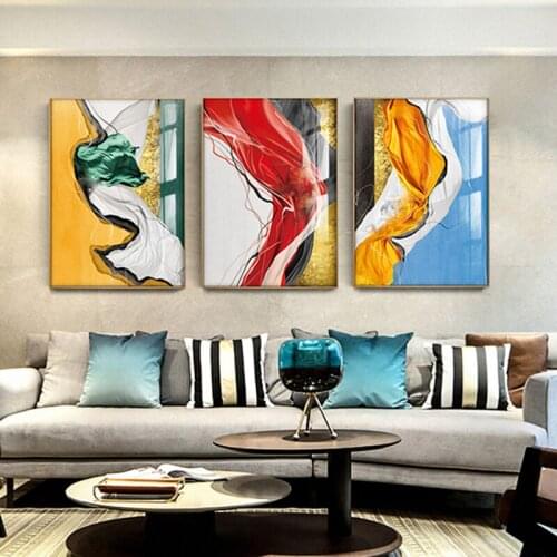 Modern Canvas Painting Poster and Print Living Room Abstract Picture Golden Wall Art Decorative Pictures Bedroom Decor for Home